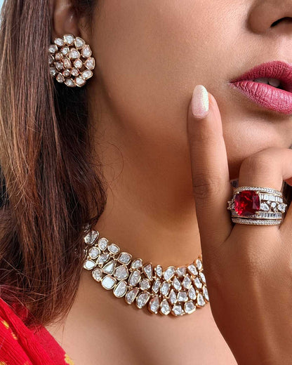 Mahira Triple Layer Polki Stack