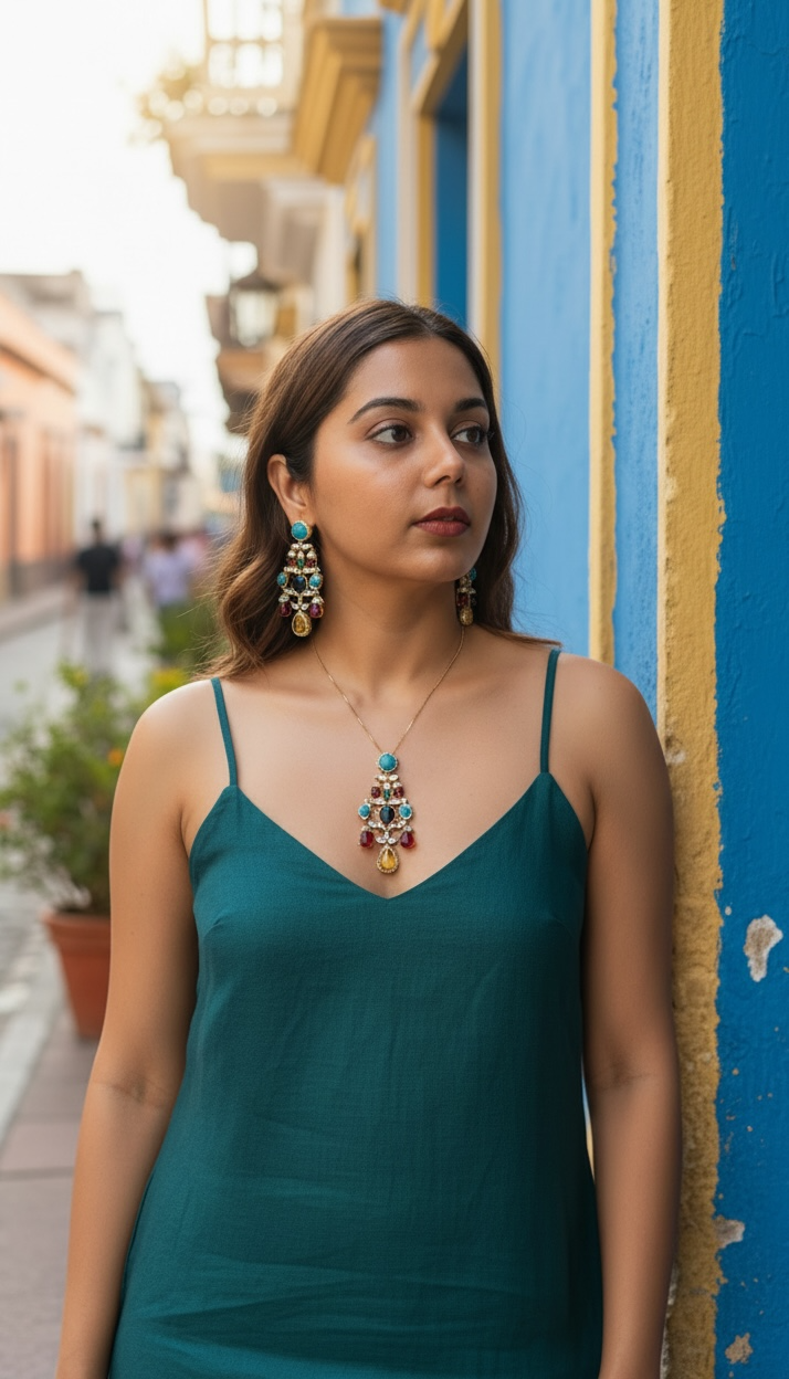 Noor-e-Meghna Pendant Set
