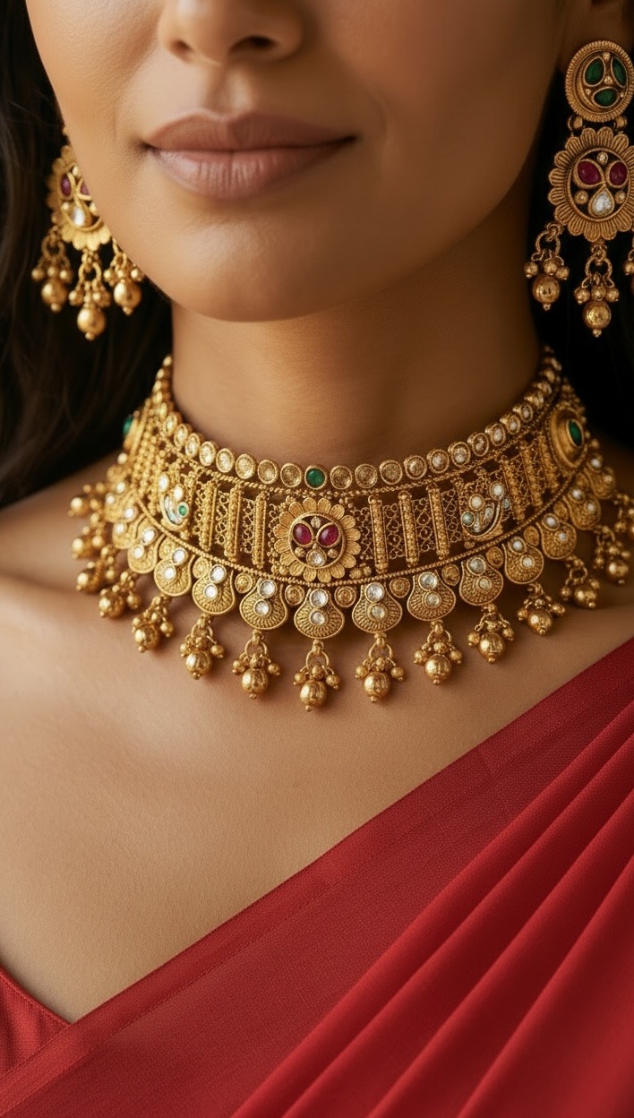 Svarn Rangrez Choker Set
