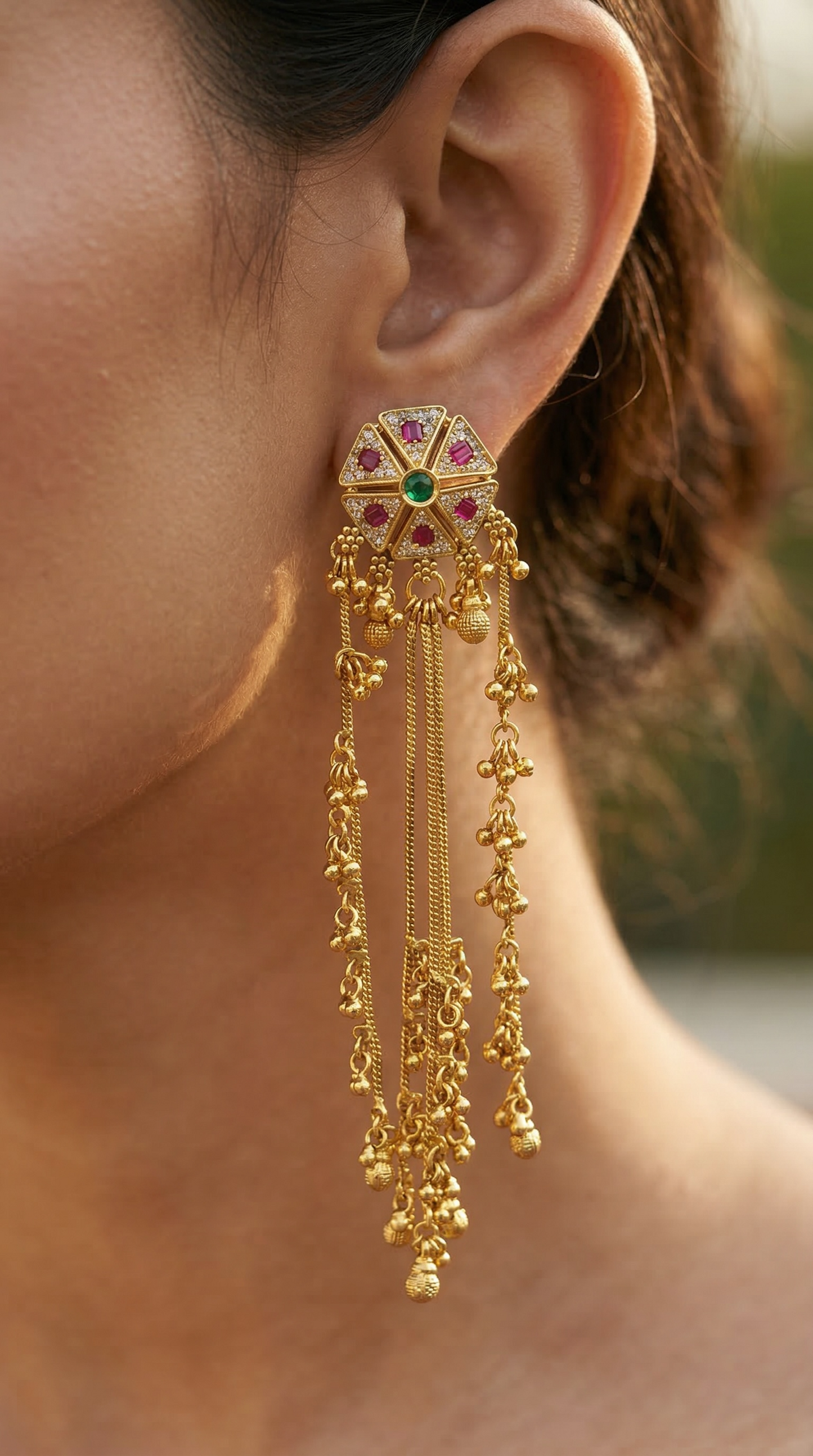Kashmiri Noor Tassel Earrings