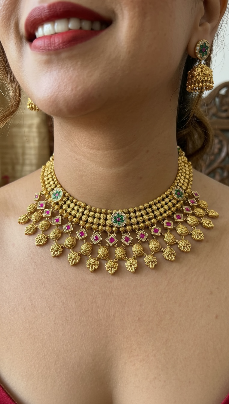 Svarn Phoolkali Necklace Set