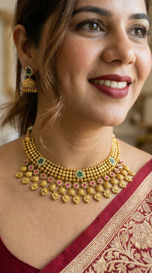 Svarn Phoolkali Necklace Set