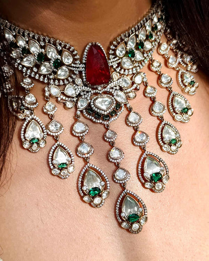 Raaha Waterfall Moissanite Choker