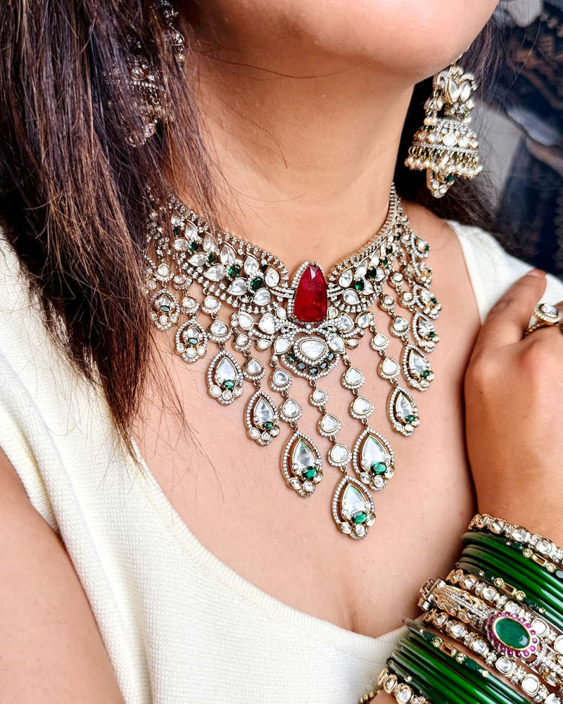 Raaha Waterfall Moissanite Choker