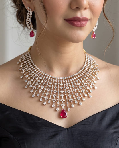Reyna Diamond Waterfall Necklace