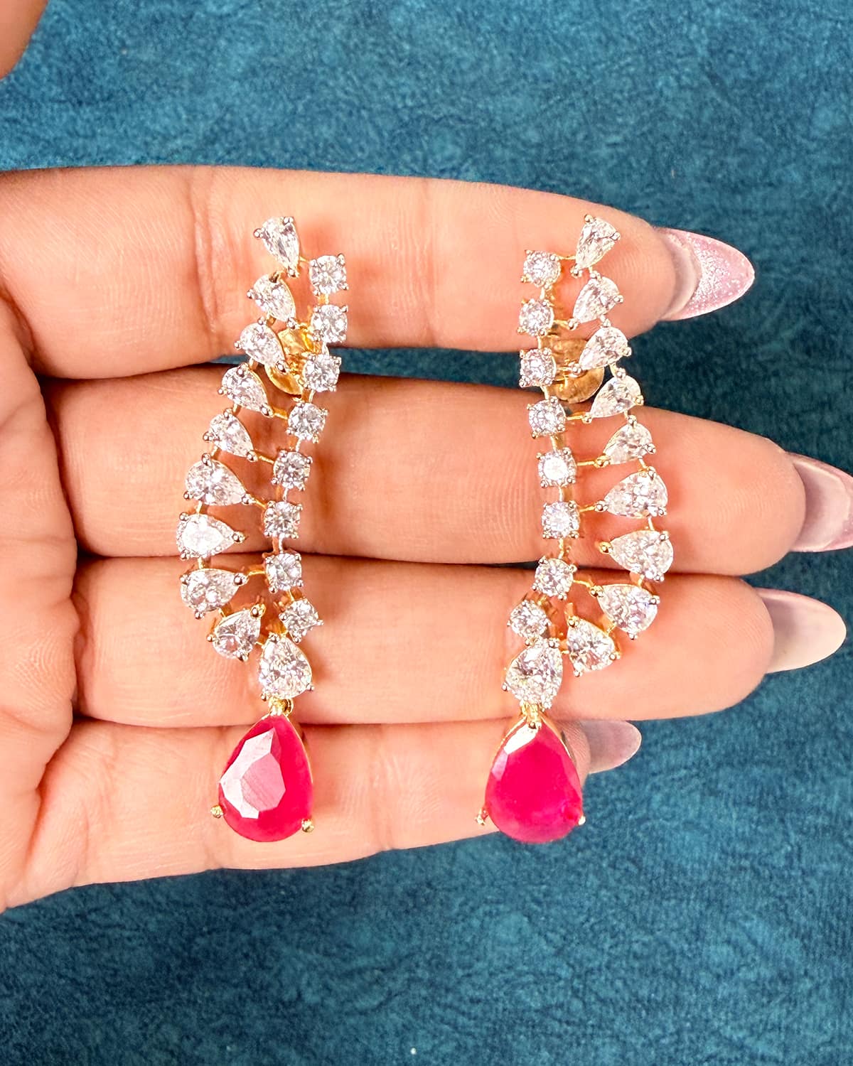 Reyna Diamond Waterfall Necklace