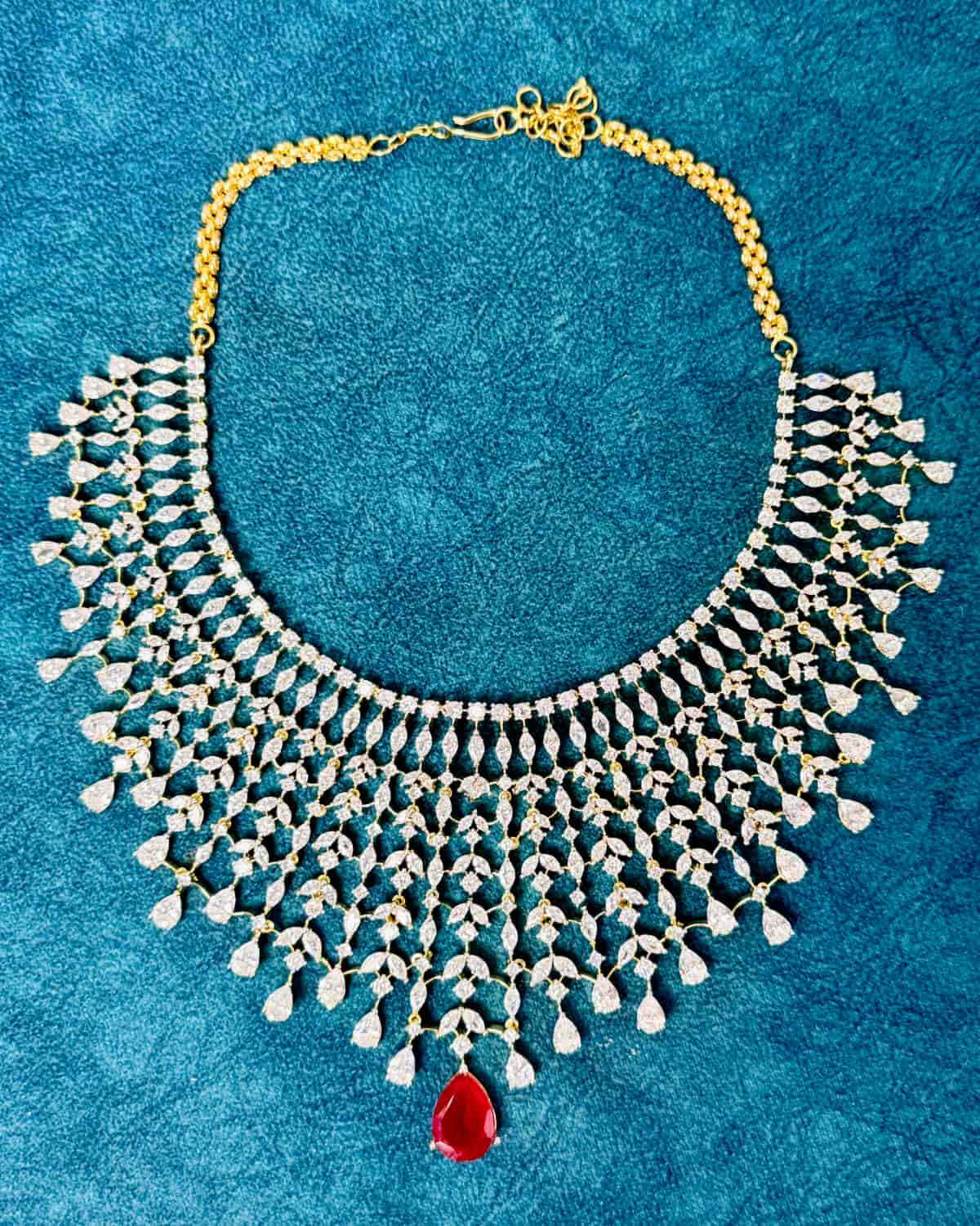 Reyna Diamond Waterfall Necklace