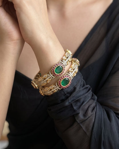 Rhea Moissanite Kada Bangles