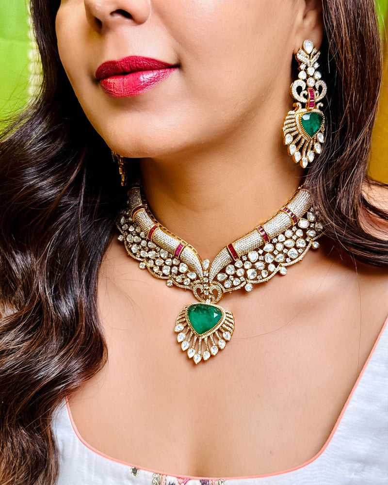 Riva Emerald Statement Necklace