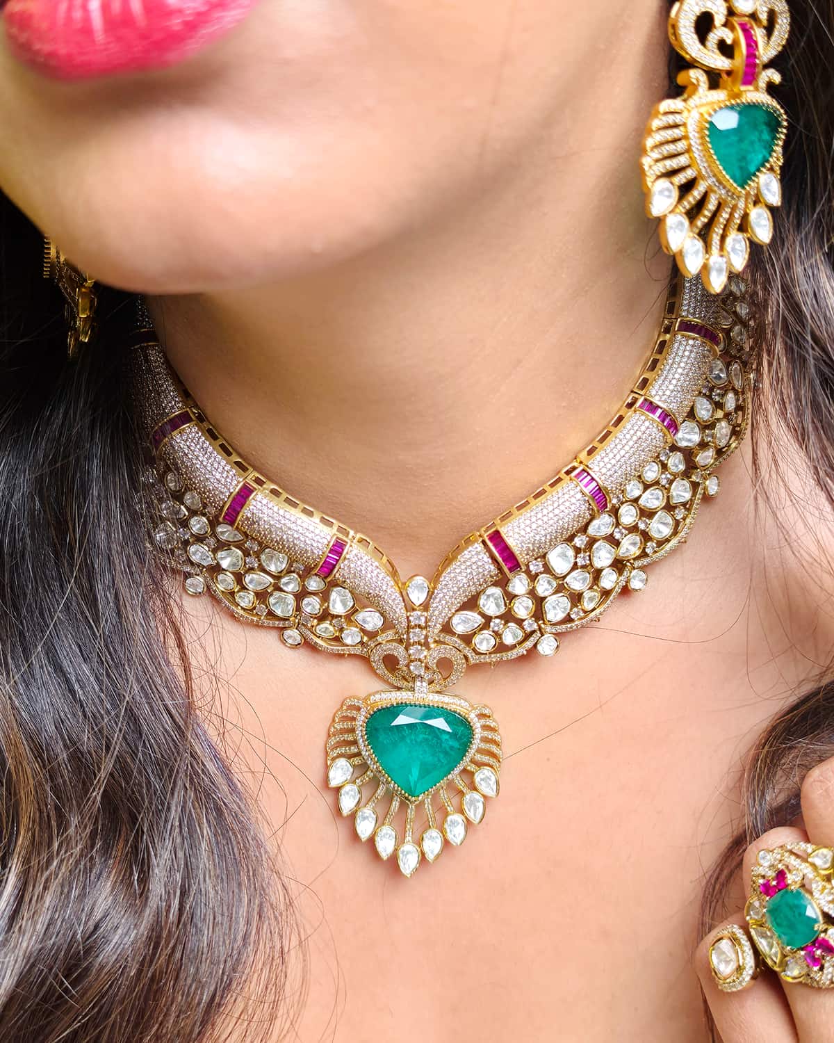 Riva Emerald Statement Necklace
