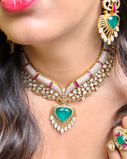 Riva Emerald Statement Necklace