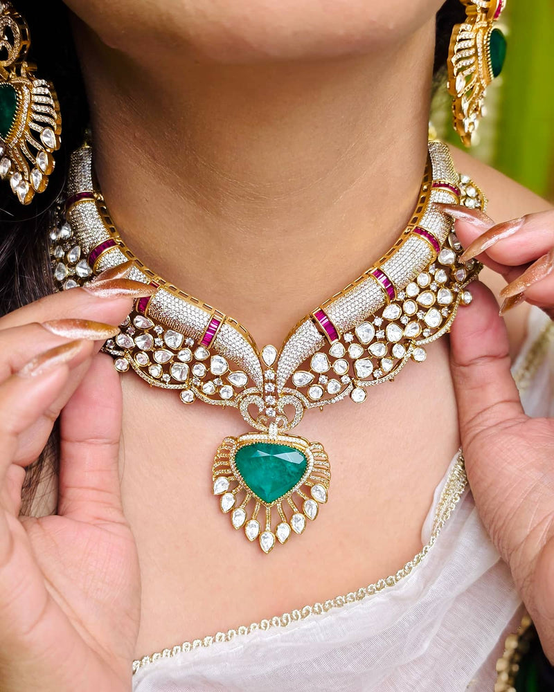 Riva Emerald Statement Necklace