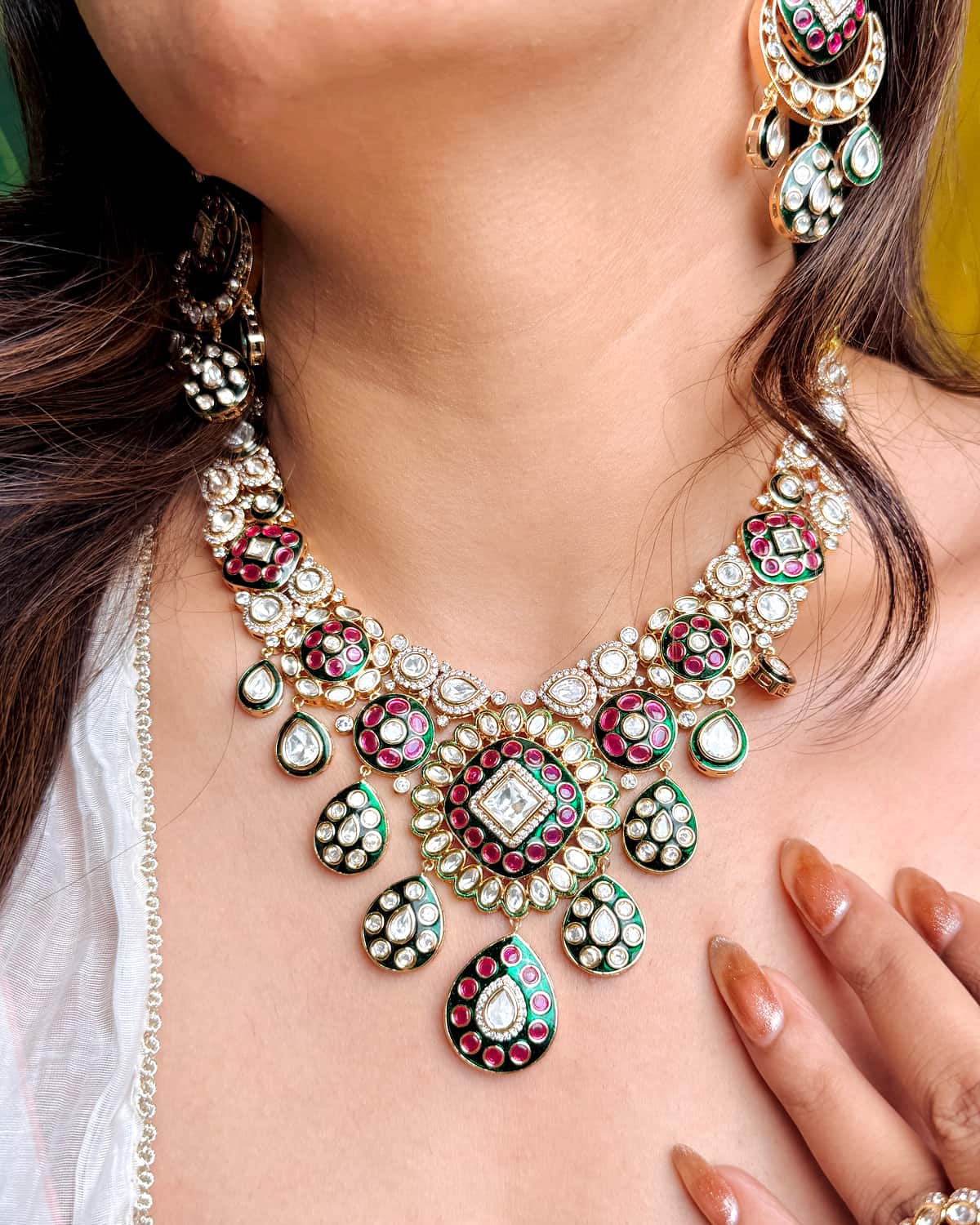 Roohi Meenakari Bridal Necklace