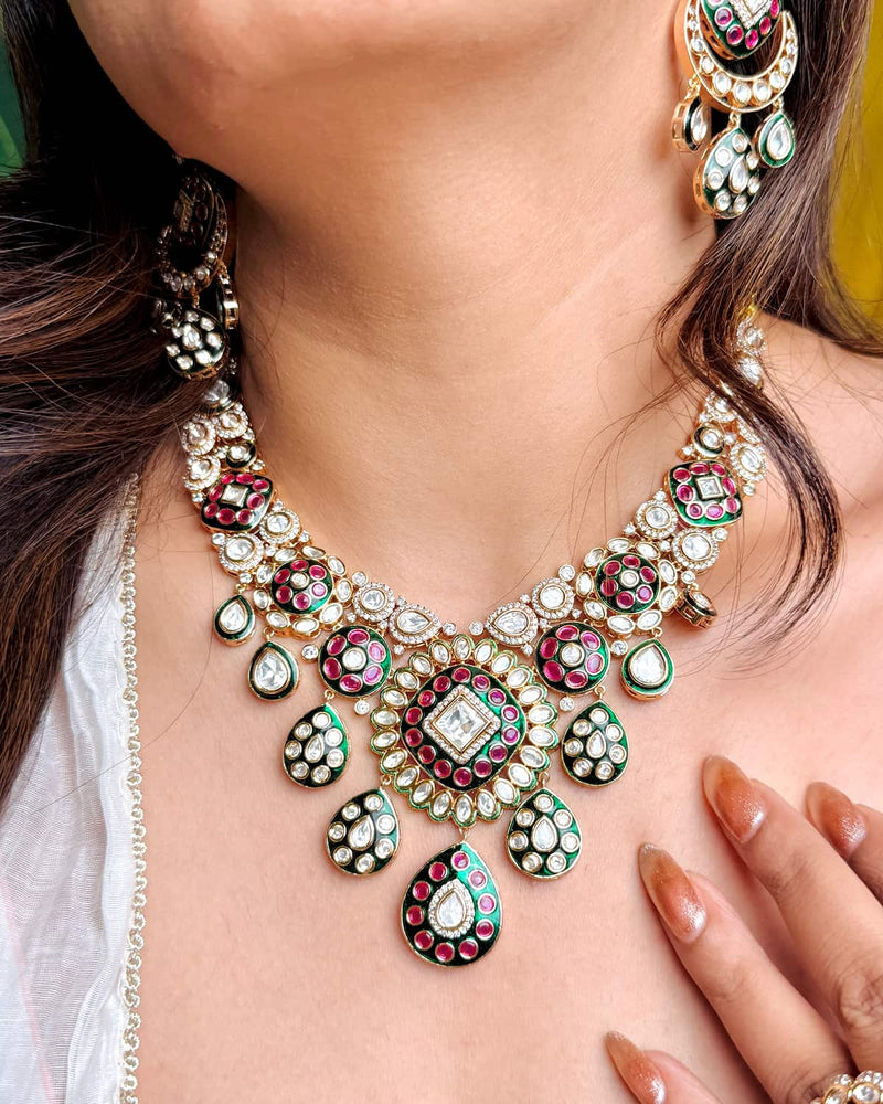 Roohi Meenakari Bridal Necklace