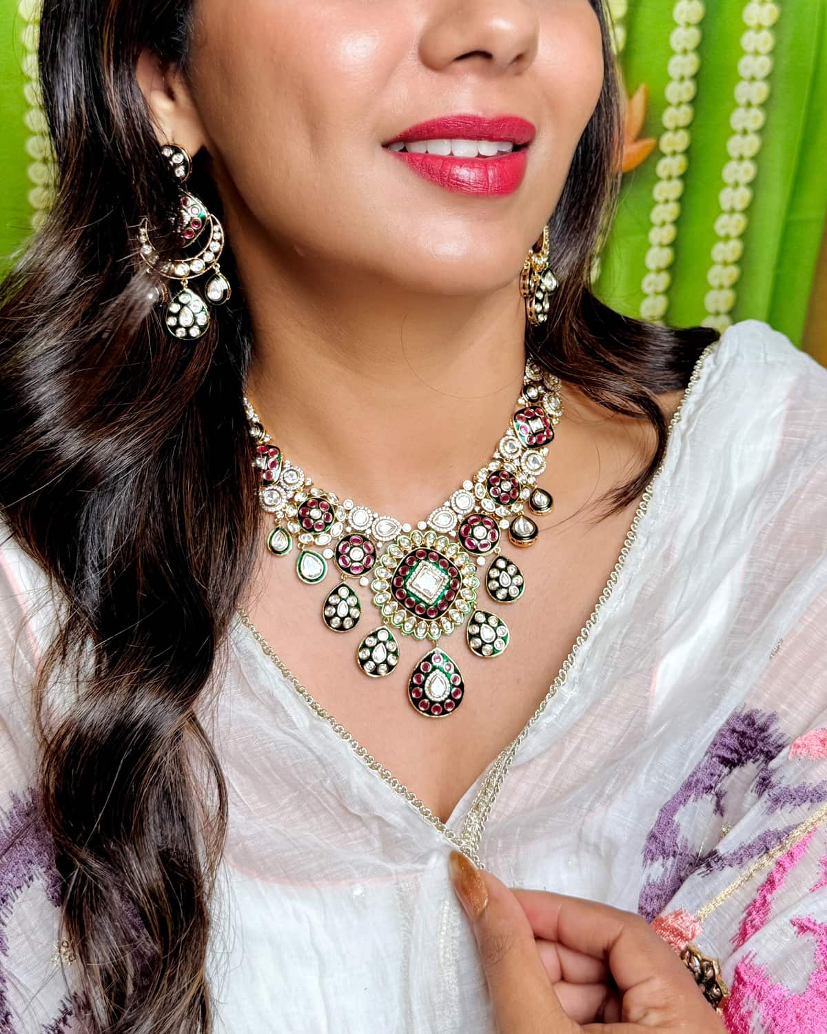Roohi Meenakari Bridal Necklace