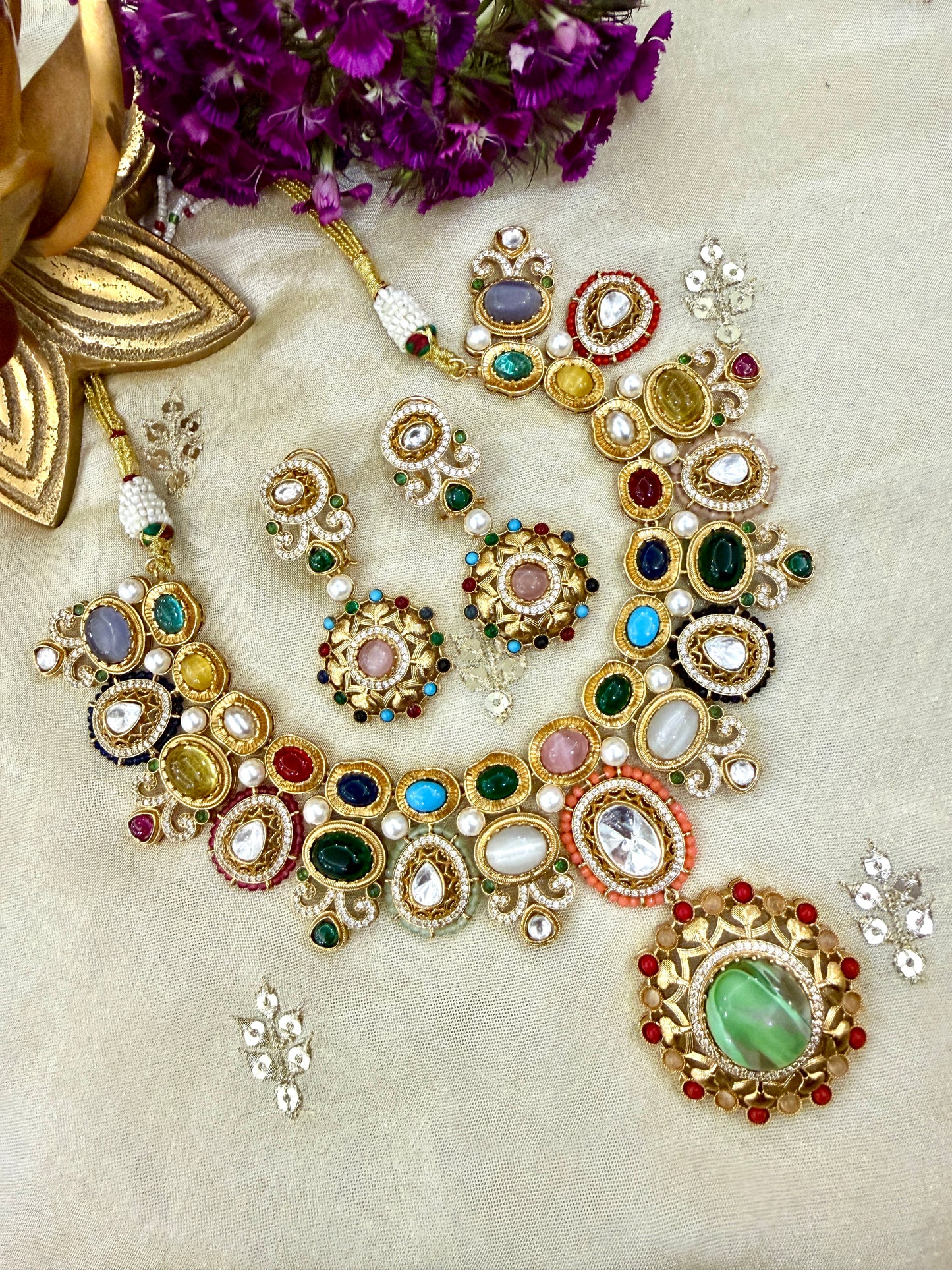 Royale Jashn Navratna Necklace