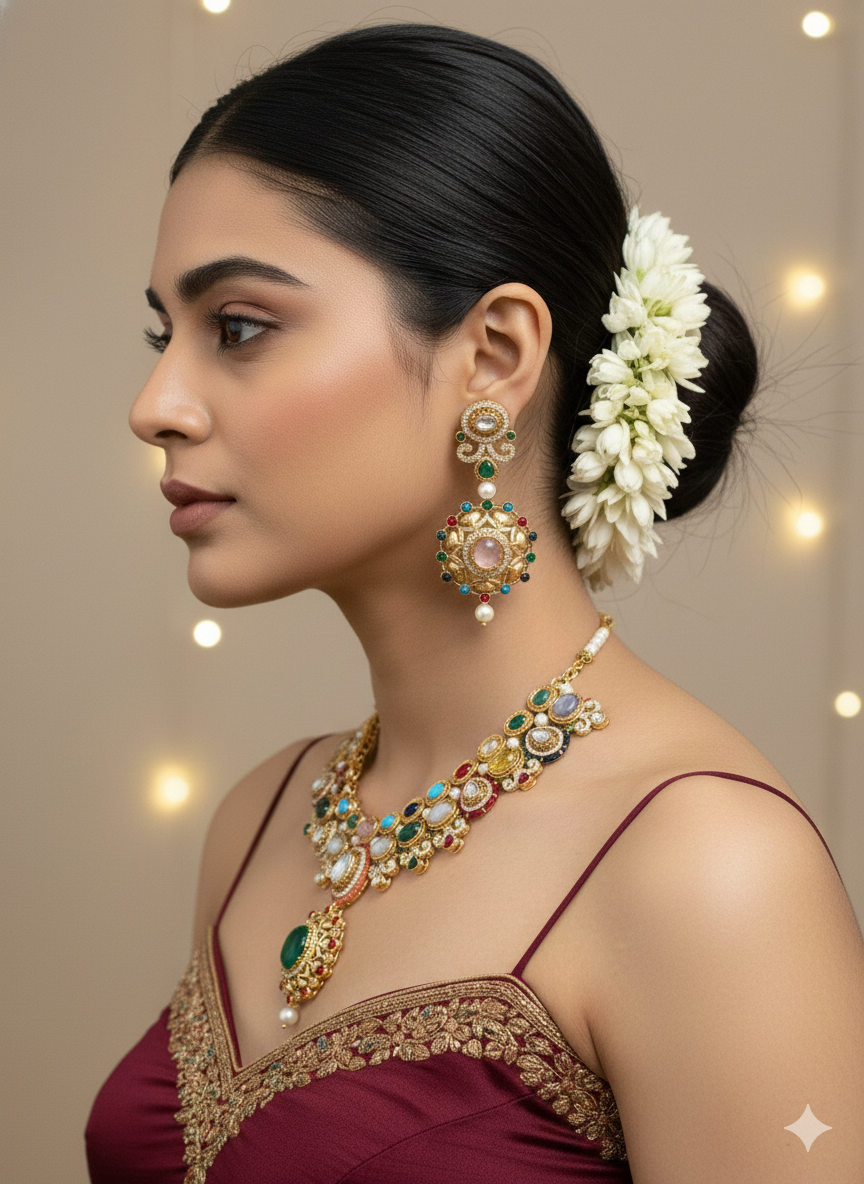 Royale Jashn Navratna Necklace