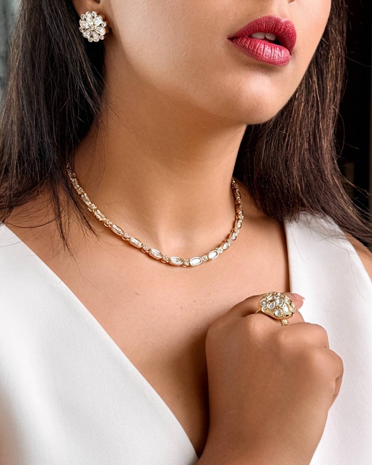 Sitara Single-Layer Polki Necklace
