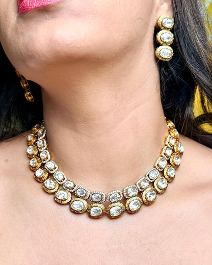 Tara Double-Layer Polki Necklace