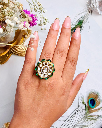 The Emerald Bloom Moissanite Ring