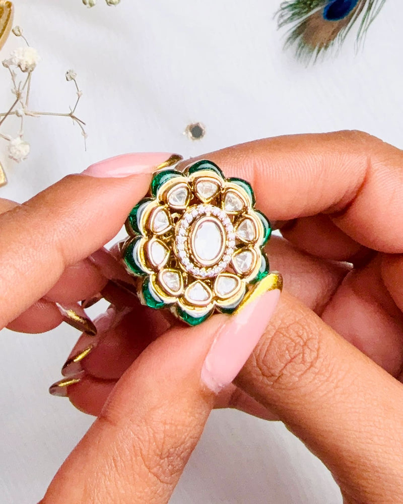 The Emerald Bloom Moissanite Ring