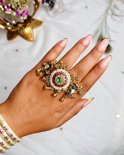 The Mayura Heritage Double Finger Ring
