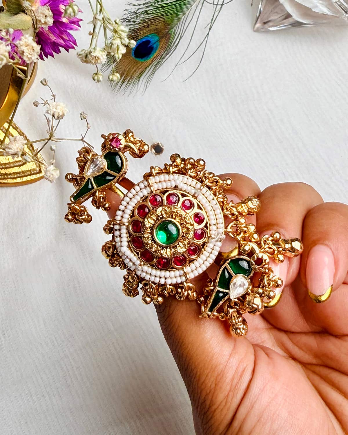 The Mayura Heritage Double Finger Ring