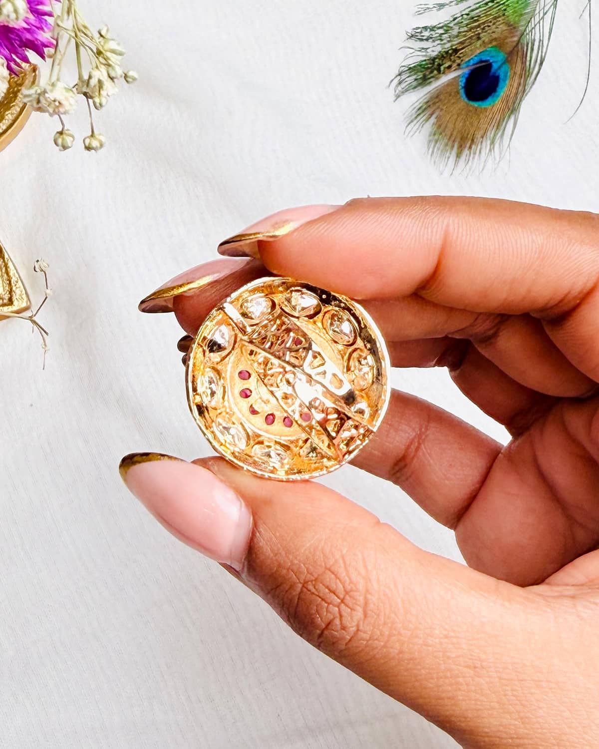 The Meenakari Moissanite Ring