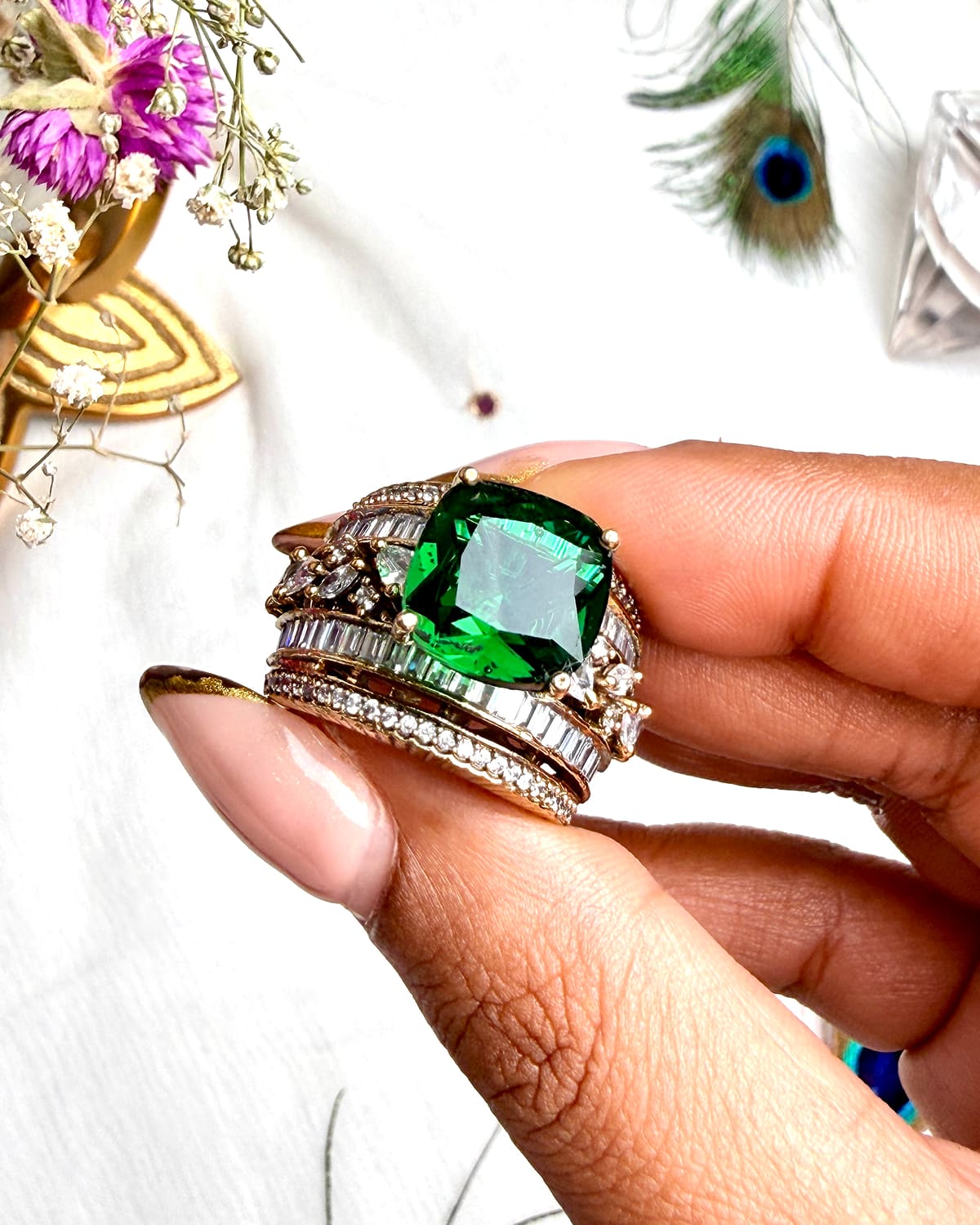 The Royal Crimson Stack Ring