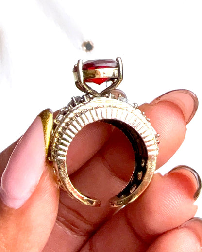 The Royal Crimson Stack Ring
