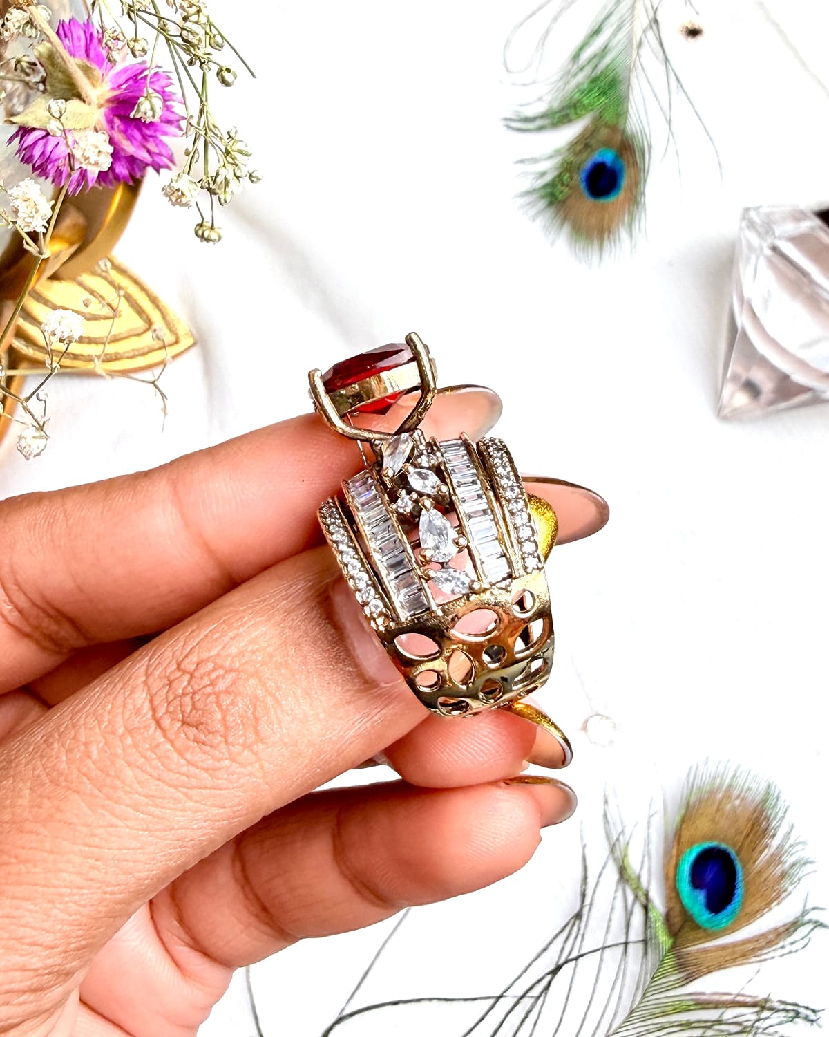 The Royal Crimson Stack Ring