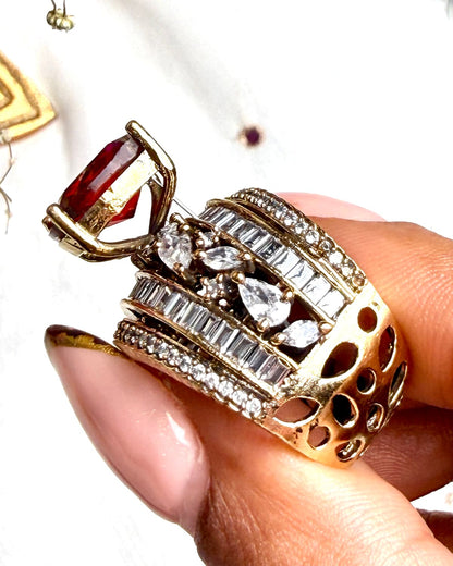 The Royal Crimson Stack Ring