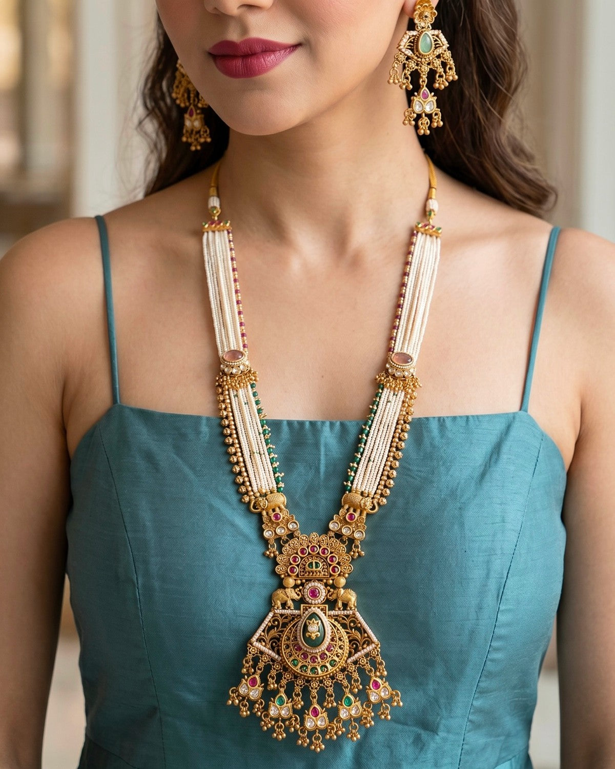 Vaidehi Heritage Kantha Mala Set