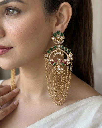 Zoya Pachi Kundan Earrings