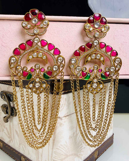 Zoya Pachi Kundan Earrings