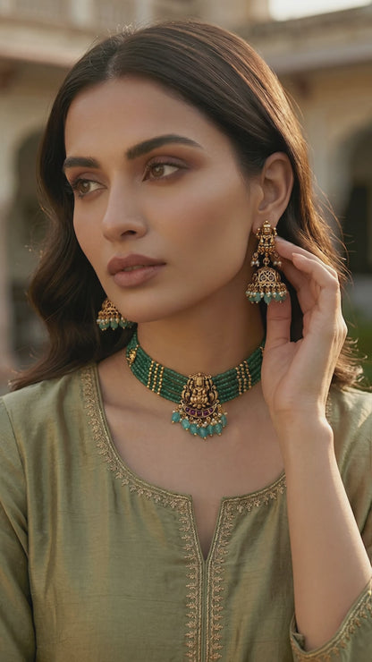 Lakshmi Temple Heritage Choker Set