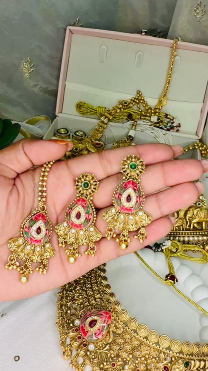 Antique Rajwadi Choker Trio
