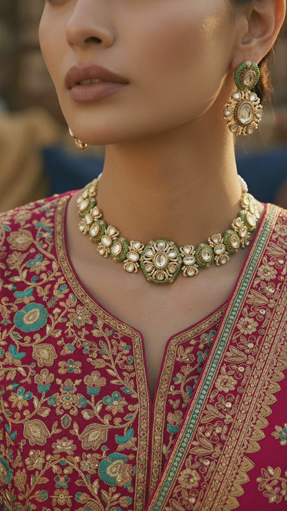 Inaaya Pearl Kundan Choker