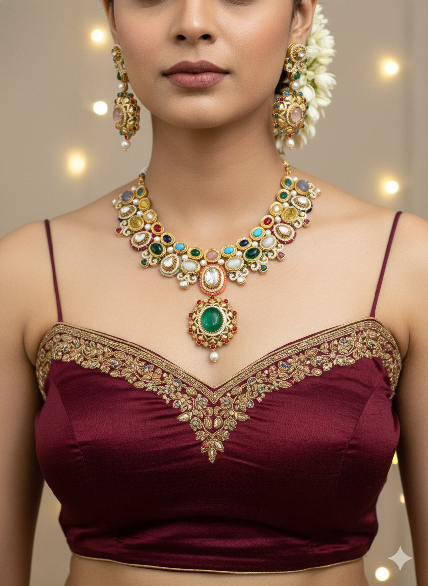 Royale Jashn Navratna Necklace