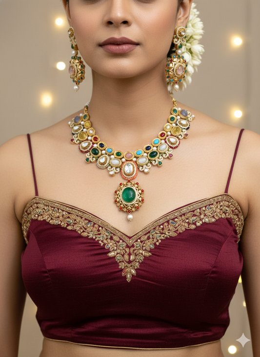 Royale Jashn Navratna Necklace