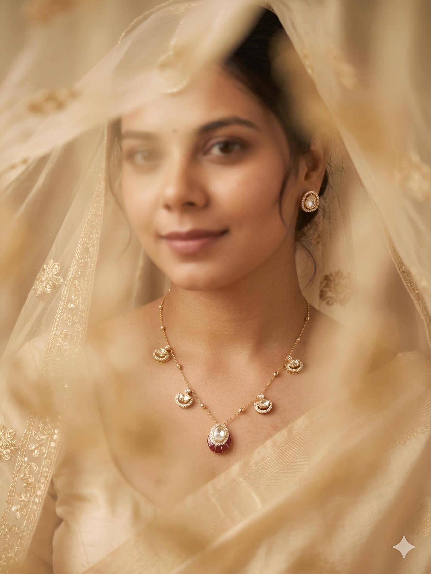 Dew Drop Zaria Kundan Necklace